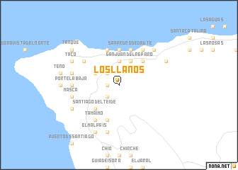 map of Los Llanos