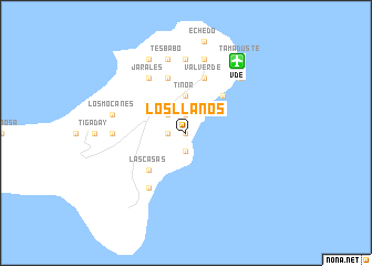 map of Los Llanos