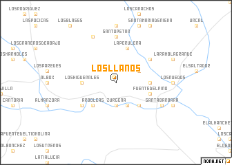 map of Los Llanos