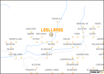 map of Los Llanos