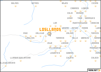 map of Los Llanos