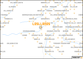 map of Los Llanos