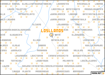 map of Los Llanos