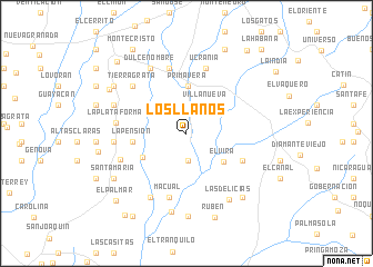 map of Los Llanos