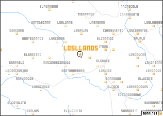 map of Los Llanos