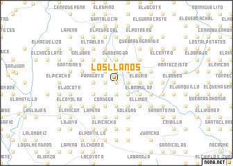 map of Los Llanos