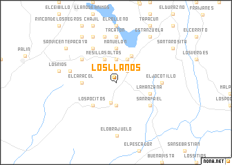 map of Los Llanos