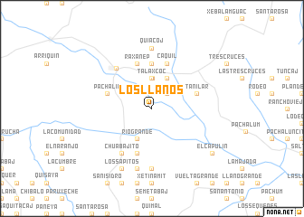 map of Los Llanos