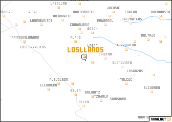 map of Los Llanos