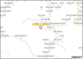 map of Los Llares