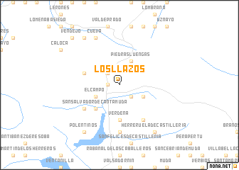 map of Los Llazos