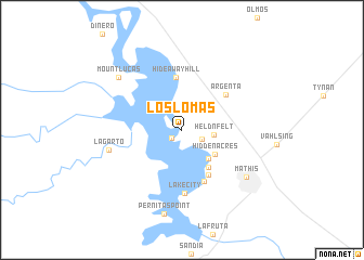 map of Los Lomas