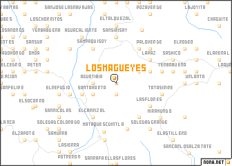 map of Los Magueyes