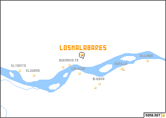 map of Los Malabares