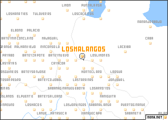 map of Los Malangos