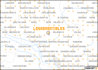 map of Los Manantiales