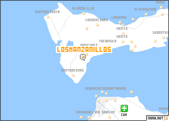map of Los Manzanillos