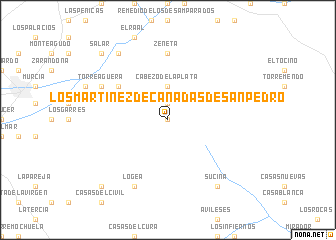 map of Los Martínez de Cañadas de San Pedro