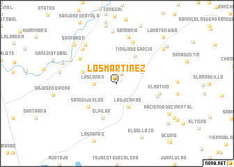 map of Los Martínez