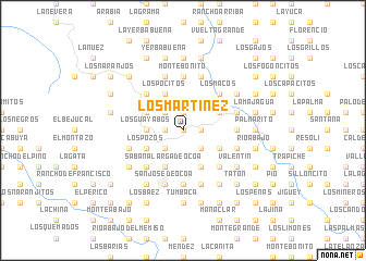 map of Los Martínez