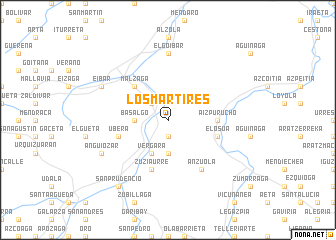 map of Los Mártires