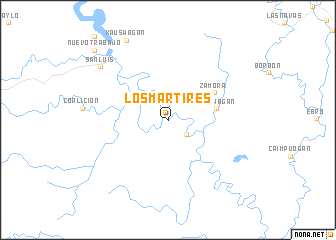 map of Los Martires