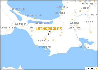 map of Los Marvales