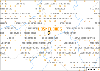 map of Los Melones