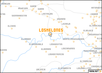 map of Los Melones