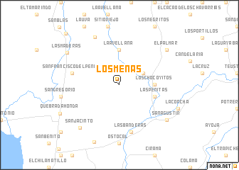 map of Los Menas