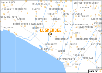 map of Los Méndez