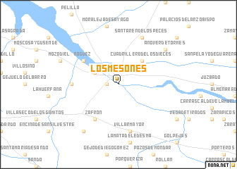 map of Los Mesones