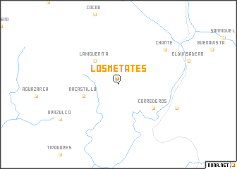 map of Los Metates