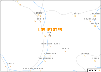 map of Los Metates