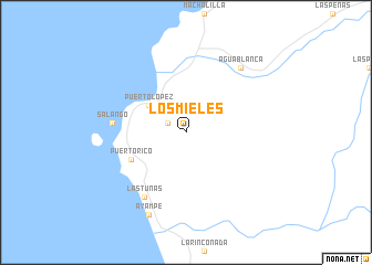 map of Los Mieles