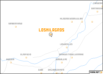 map of Los Milagros