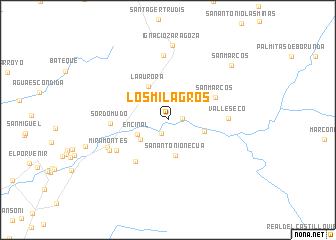 map of Los Milagros