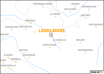 map of Los Milagros