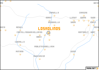 map of Los Molinos