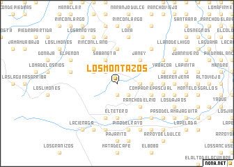 map of Los Montazos