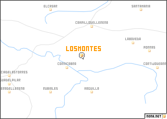 map of Los Montes