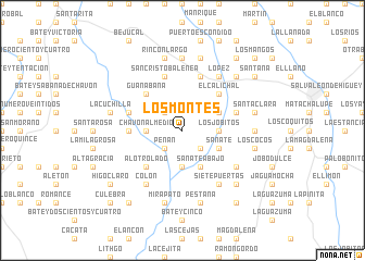 map of Los Montes