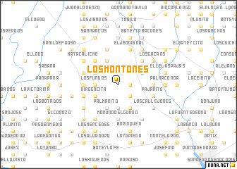 map of Los Montones
