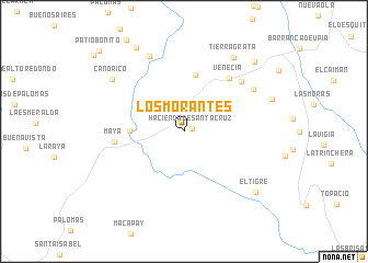 map of Los Morantes