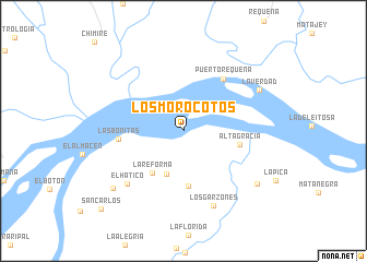 map of Los Morocotos