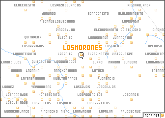 map of Los Morones