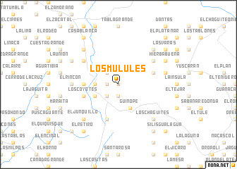 map of Los Mulules