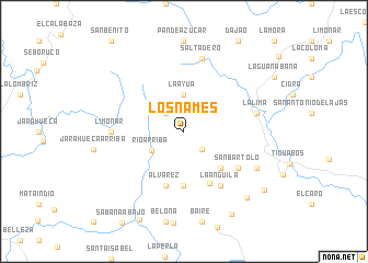 map of Los Ñames