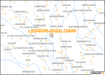 map of Los Naranjos del Chama