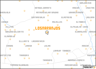 map of Los Naranjos